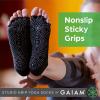 Gaiam Grippy Studio Yoga Socks for Extra Grip in Standard or Hot Yoga(Black/Grey (Studio))