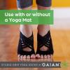 Gaiam Grippy Studio Yoga Socks for Extra Grip in Standard or Hot Yoga(Black/Grey (Studio))
