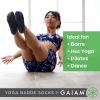 Gaiam Grippy Studio Yoga Socks for Extra Grip in Standard or Hot Yoga(Hige Tide)