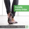 Gaiam Grippy Studio Yoga Socks for Extra Grip in Standard or Hot Yoga(Indigo)