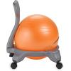 Gaiam Kids Balance Ball Chair – Classic Children’s Stability Ball Chair, Alternative School Classroom Flexible Desk Seating for Active Students with Satisfaction Guarantee, Grey/Orange , 35cm