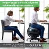 Gaiam Kids Balance Ball Chair – Classic Children’s Stability Ball Chair, Alternative School Classroom Flexible Desk Seating for Active Students with Satisfaction Guarantee, Blue/Green(Swivel Base (Black))