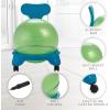 Gaiam Kids Balance Ball Chair – Classic Children’s Stability Ball Chair, Alternative School Classroom Flexible Desk Seating for Active Students with Satisfaction Guarantee, Blue/Green(Blue/Orange)