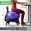 Gaiam Kids Balance Ball Chair – Classic Children’s Stability Ball Chair, Alternative School Classroom Flexible Desk Seating for Active Students with Satisfaction Guarantee, Blue/Green(Black)