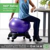 Gaiam Kids Balance Ball Chair – Classic Children’s Stability Ball Chair, Alternative School Classroom Flexible Desk Seating for Active Students with Satisfaction Guarantee, Blue/Green(Green)