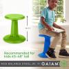 Gaiam Kids Wobble Stool Desk Chair – Alternative Flexible Seating Balance Wiggle Chair | ADHD Sensory Fidget Core Rocker Child Seat Elementary School Classroom Furniture for Student, Toddler, Ages 5-8(Lime)