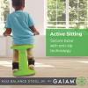 Gaiam Kids Wobble Stool Desk Chair – Alternative Flexible Seating Balance Wiggle Chair | ADHD Sensory Fidget Core Rocker Child Seat Elementary School Classroom Furniture for Student, Toddler, Ages 5-8(Lime)