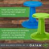 Gaiam Kids Wobble Stool Desk Chair – Alternative Flexible Seating Balance Wiggle Chair | ADHD Sensory Fidget Core Rocker Child Seat Elementary School Classroom Furniture for Student, Toddler, Ages 5-8(Lime)