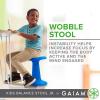 Gaiam Kids Wobble Stool Desk Chair – Alternative Flexible Seating Balance Wiggle Chair | ADHD Sensory Fidget Core Rocker Child Seat Elementary School Classroom Furniture for Student, Toddler, Ages 5-8(Blue)
