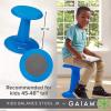 Gaiam Kids Wobble Stool Desk Chair – Alternative Flexible Seating Balance Wiggle Chair | ADHD Sensory Fidget Core Rocker Child Seat Elementary School Classroom Furniture for Student, Toddler, Ages 5-8(Blue)