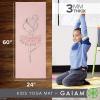 Gaiam Kids Yoga Mat Exercise Mat, Yoga for Kids with Fun Prints – Playtime for Babies, Active & Calm Toddlers and Young Children (60″ L x 24″ W x 3mm Thick)(Ballerina)