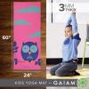 Gaiam Kids Yoga Mat Exercise Mat, Yoga for Kids with Fun Prints – Playtime for Babies, Active & Calm Toddlers and Young Children (60″ L x 24″ W x 3mm Thick)(Owl)