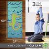 Gaiam Kids Yoga Mat Exercise Mat, Yoga for Kids with Fun Prints – Playtime for Babies, Active & Calm Toddlers and Young Children (60″ L x 24″ W x 3mm Thick)(Seahorse)