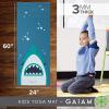 Gaiam Kids Yoga Mat Exercise Mat, Yoga for Kids with Fun Prints – Playtime for Babies, Active & Calm Toddlers and Young Children (60″ L x 24″ W x 3mm Thick)(Chomper)