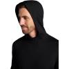 Gaiam Mens Bliss Balance Long Sleeve Pullover Hoodie, Relaxed Fit, Stretch Midweight Material(Black)