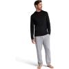 Gaiam Mens Bliss Balance Long Sleeve Pullover Hoodie, Relaxed Fit, Stretch Midweight Material(Black)