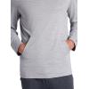 Gaiam Mens Bliss Balance Long Sleeve Pullover Hoodie, Relaxed Fit, Stretch Midweight Material(Sleet Heather)