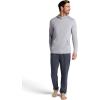 Gaiam Mens Bliss Balance Long Sleeve Pullover Hoodie, Relaxed Fit, Stretch Midweight Material(Sleet Heather)