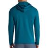 Gaiam Mens Bliss Balance Long Sleeve Pullover Hoodie, Relaxed Fit, Stretch Midweight Material(Submerged)