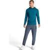 Gaiam Mens Bliss Balance Long Sleeve Pullover Hoodie, Relaxed Fit, Stretch Midweight Material(Submerged)
