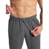 Gaiam Mens Comfort Jogger, Relaxed Fit, 30” Inseam, Stretch Heavyweight Material(Charcoal Heather)