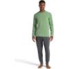 Gaiam Mens Cozy & Cool Long Sleeve Crewneck Top, Standard Fit, Stretch Midweight Micro Waffle Jacquard Material(Loden Frost)