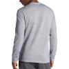 Gaiam Mens Cozy & Cool Long Sleeve Crewneck Top, Standard Fit, Stretch Midweight Micro Waffle Jacquard Material(Sleet Heather)
