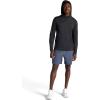 Gaiam Men’s Everyday Basic Cowl Neck Hoodie, Standard Fit, Stretch Midweight Material(Black Heather)
