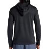 Gaiam Men’s Everyday Basic Cowl Neck Hoodie, Standard Fit, Stretch Midweight Material(Black Heather)