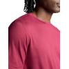 Gaiam Mens Everyday Basic Crewneck Top, Standard Fit, Stretch Midweight Material(Beet)