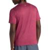 Gaiam Mens Everyday Basic Crewneck Top, Standard Fit, Stretch Midweight Material(Beet Heather)