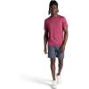 Gaiam Mens Everyday Basic Crewneck Top, Standard Fit, Stretch Midweight Material(Beet Heather)