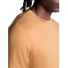 Gaiam Mens Everyday Basic Crewneck Top, Standard Fit, Stretch Midweight Material(Biscuit)