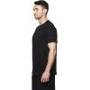 Gaiam Mens Everyday Basic Crewneck Top, Standard Fit, Stretch Midweight Material(Black)