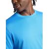 Gaiam Mens Everyday Basic Crewneck Top, Standard Fit, Stretch Midweight Material(Campanula)