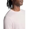 Gaiam Mens Everyday Basic Crewneck Top, Standard Fit, Stretch Midweight Material(Crystal Pink)