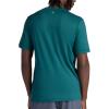 Gaiam Mens Everyday Basic Crewneck Top, Standard Fit, Stretch Midweight Material(Deep Teal)
