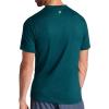 Gaiam Mens Everyday Basic Crewneck Top, Standard Fit, Stretch Midweight Material(Deep Teal Heather)