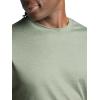 Gaiam Mens Everyday Basic Crewneck Top, Standard Fit, Stretch Midweight Material(Dusty Green)