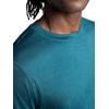 Gaiam Mens Everyday Basic Crewneck Top, Standard Fit, Stretch Midweight Material(Green)