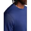 Gaiam Mens Everyday Basic Crewneck Top, Standard Fit, Stretch Midweight Material(Medieval Blue)