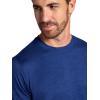 Gaiam Mens Everyday Basic Crewneck Top, Standard Fit, Stretch Midweight Material(Medieval Blue Heather)