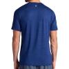 Gaiam Mens Everyday Basic Crewneck Top, Standard Fit, Stretch Midweight Material(Medieval Blue Heather)
