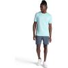 Gaiam Mens Everyday Basic Crewneck Top, Standard Fit, Stretch Midweight Material(Pastel Turq)