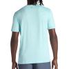 Gaiam Mens Everyday Basic Crewneck Top, Standard Fit, Stretch Midweight Material(Pastel Turq)