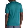 Gaiam Mens Everyday Basic Crewneck Top, Standard Fit, Stretch Midweight Material(Sea Spray Heather)