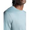 Gaiam Mens Everyday Basic Crewneck Top, Standard Fit, Stretch Midweight Material(Slate)