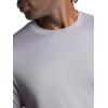 Gaiam Mens Everyday Basic Crewneck Top, Standard Fit, Stretch Midweight Material(Sleet)