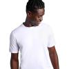Gaiam Mens Everyday Basic Crewneck Top, Standard Fit, Stretch Midweight Material(Stark White)