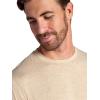 Gaiam Mens Everyday Basic Crewneck Top, Standard Fit, Stretch Midweight Material(Tan)